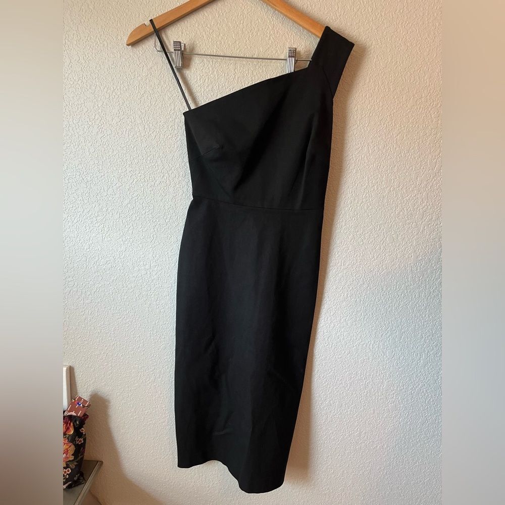 BR/ROLAND MOURET COLLECTION ONE-SHOULDER DRESS size 0 event holiday fancy party - Picture 2 of 6